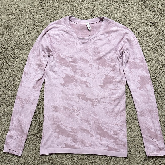 Athleta Momentum Camo Long Sleeve Top - Delicate Pink - Picture 5 of 10